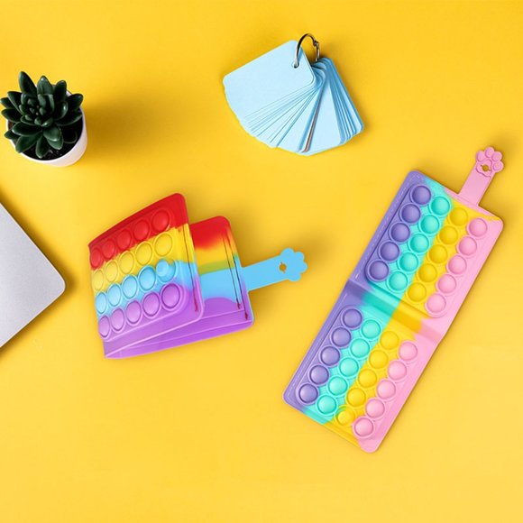 Bubble Pop Toy Fidget Bi Fold Wallet Rainbow Colors - Picture 5 of 6